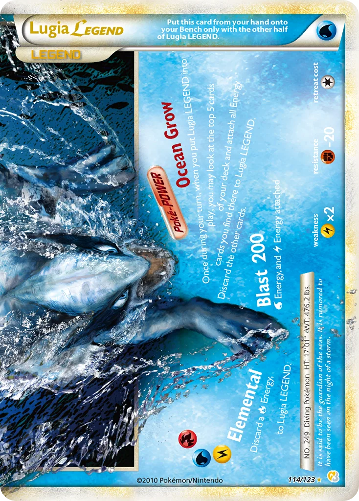 Lugia LEGEND Pokemon card