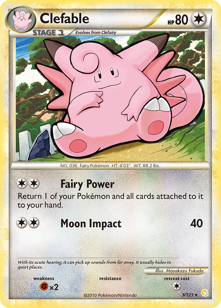 Clefable Pokemon card
