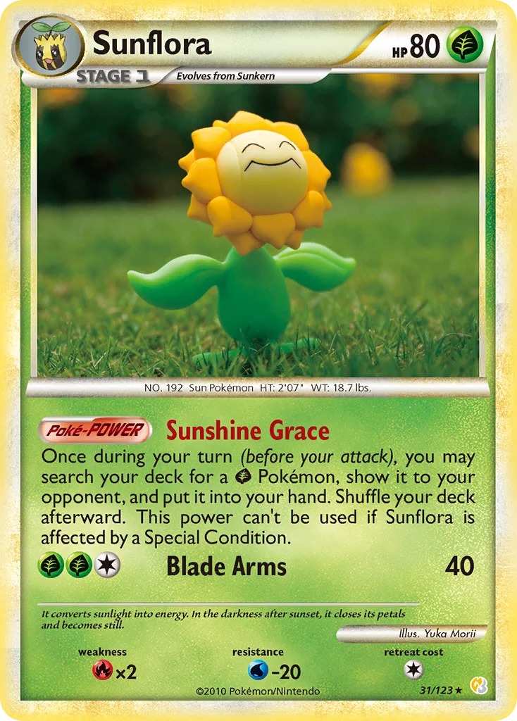 Sunflora Pokemon card