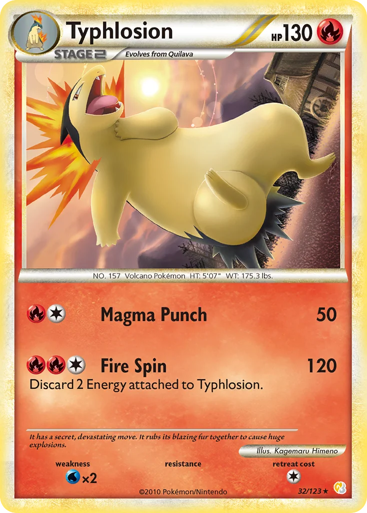 Typhlosion Pokemon card