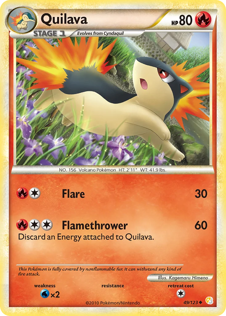 Quilava Pokemon card
