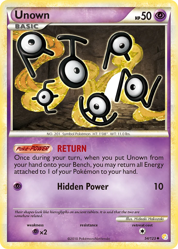 Unown Pokemon card