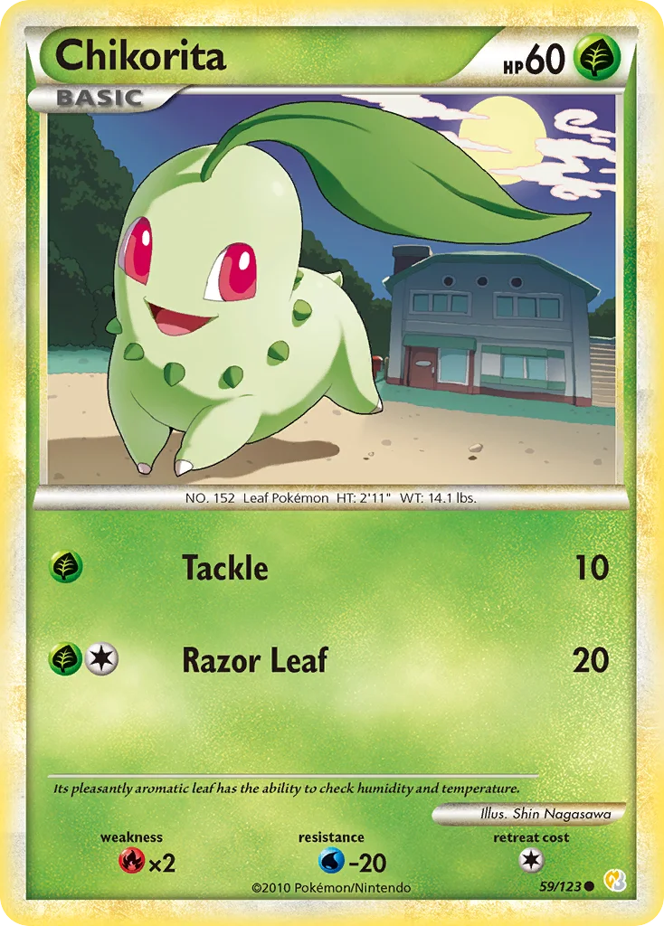 Chikorita Pokemon card