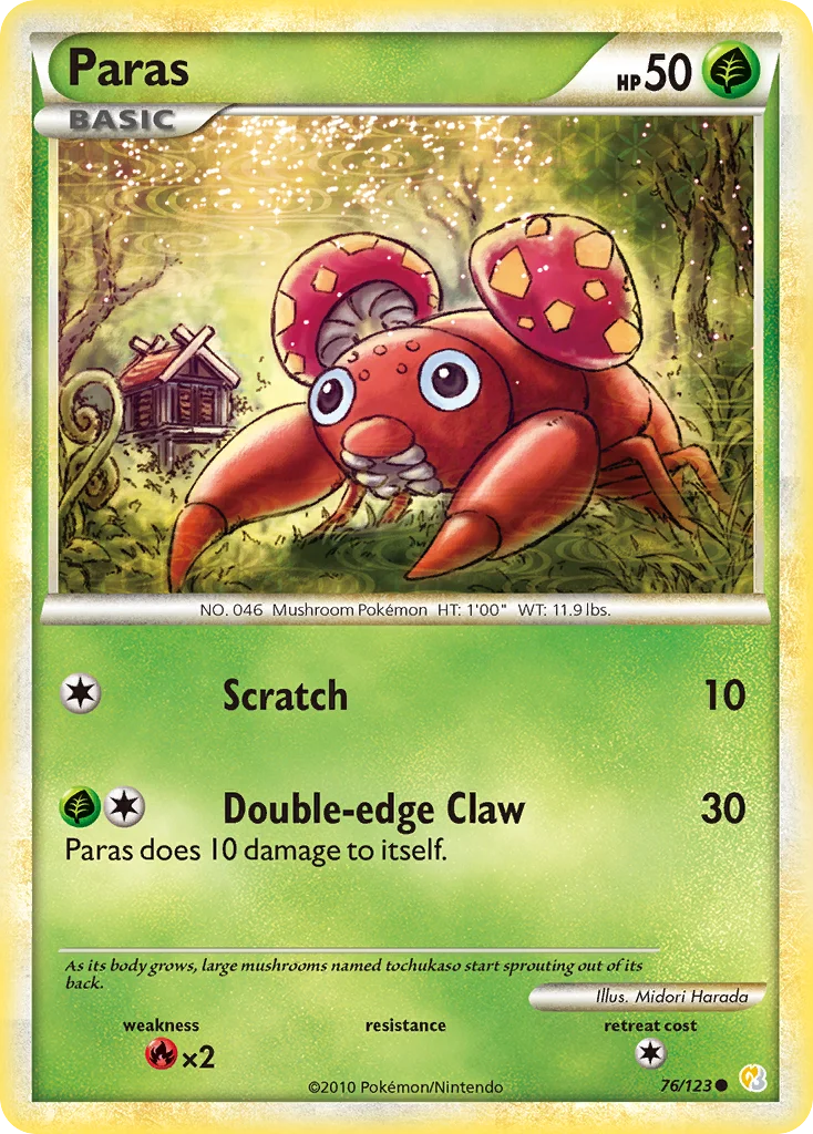 Paras Pokemon card