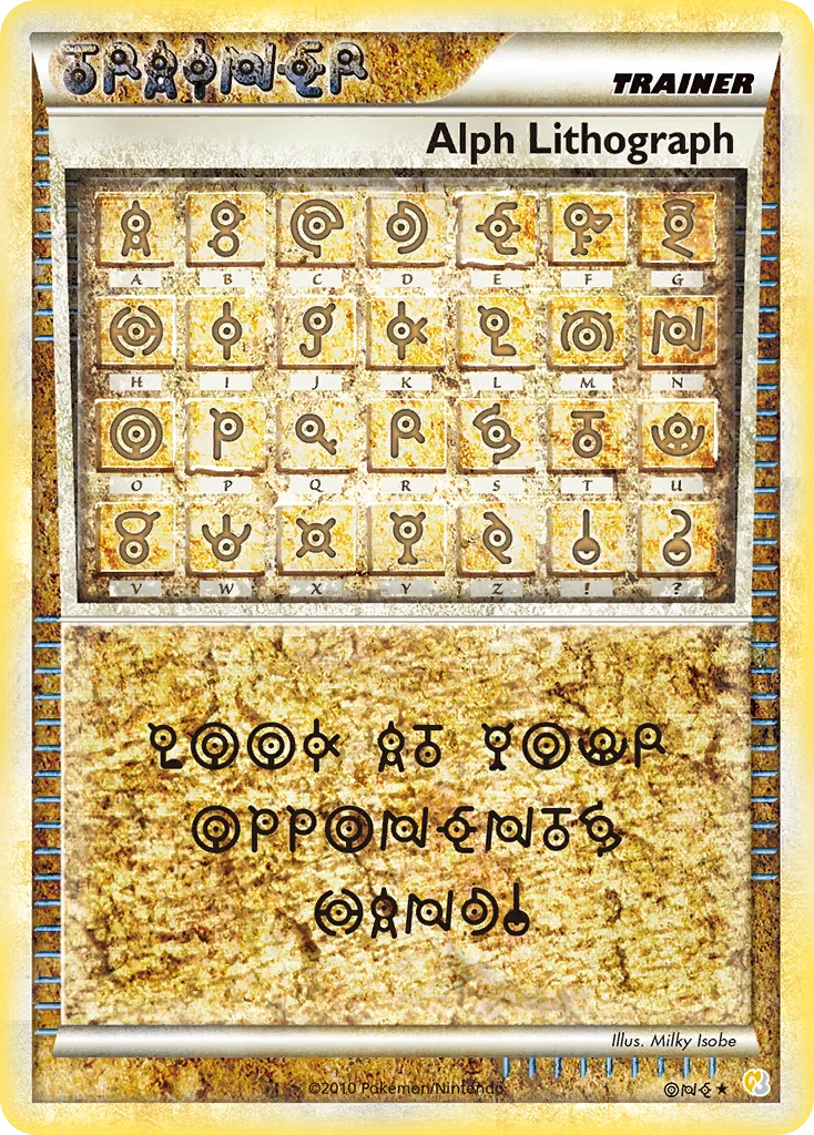 Alph Lithograph Pokemon card