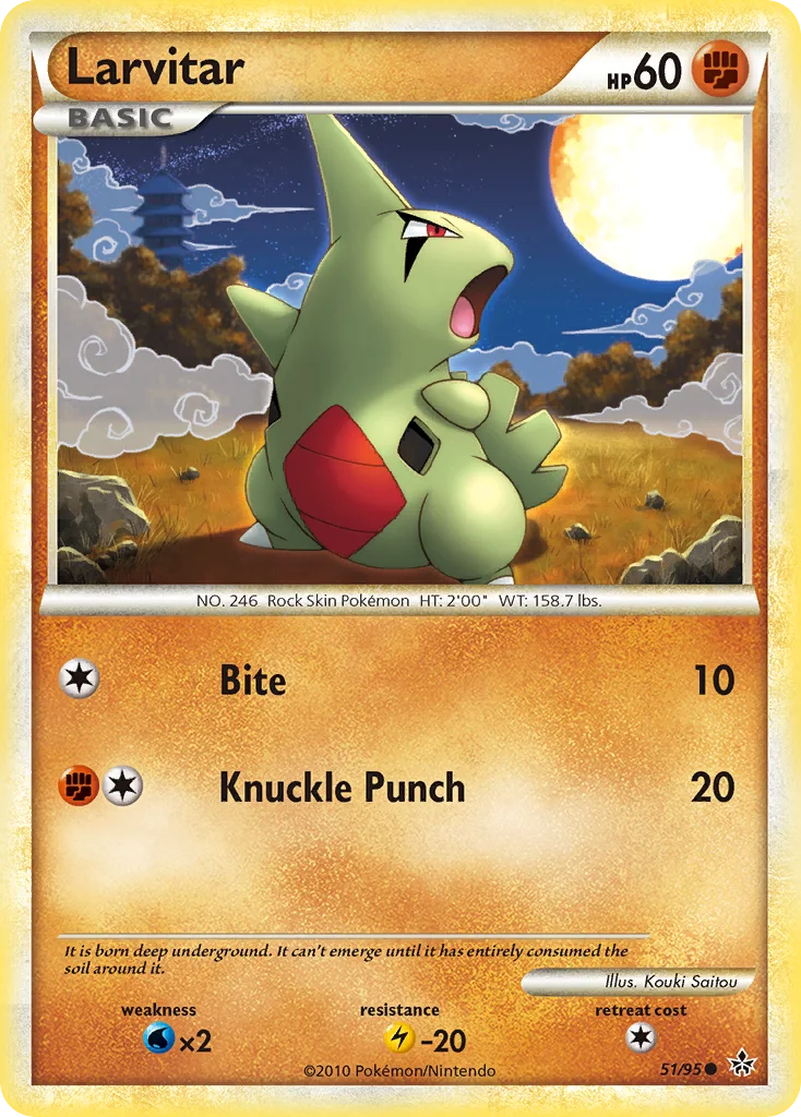 Larvitar Pokemon card