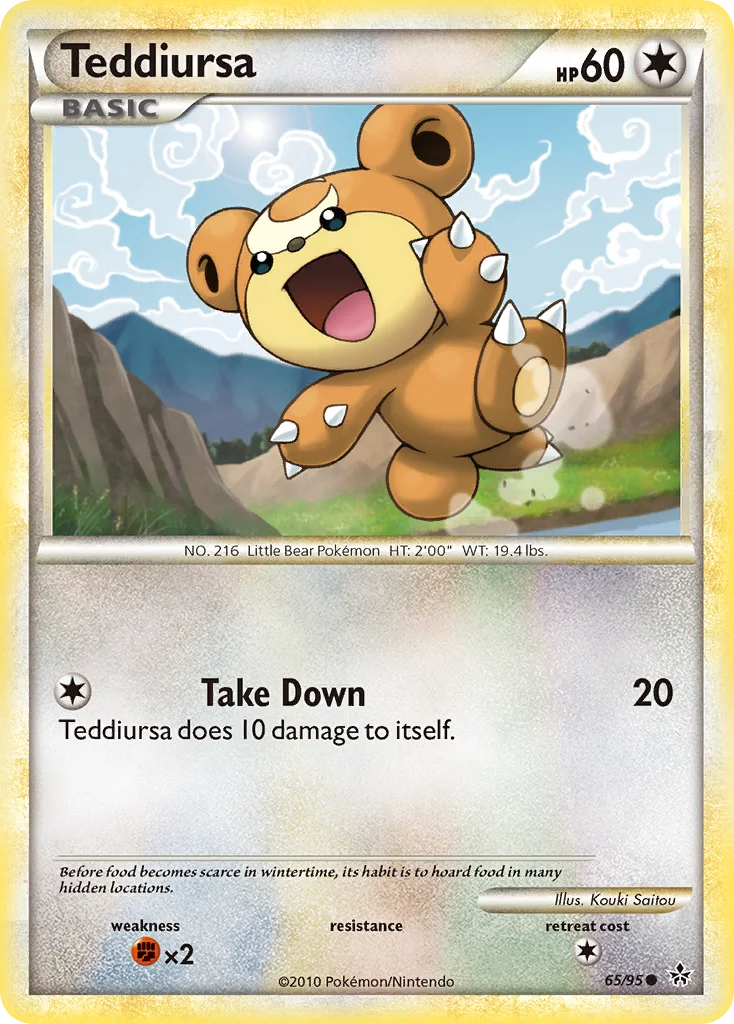 Teddiursa Pokemon card