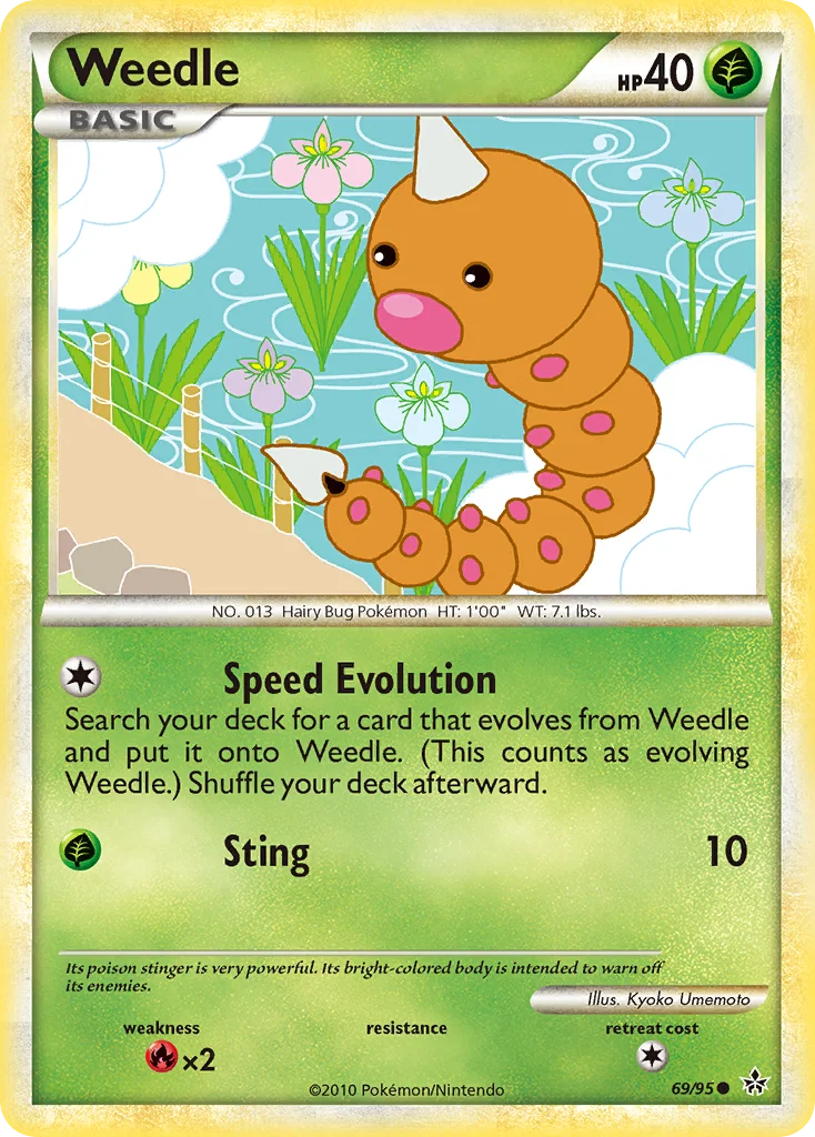 Weedle Pokemon card