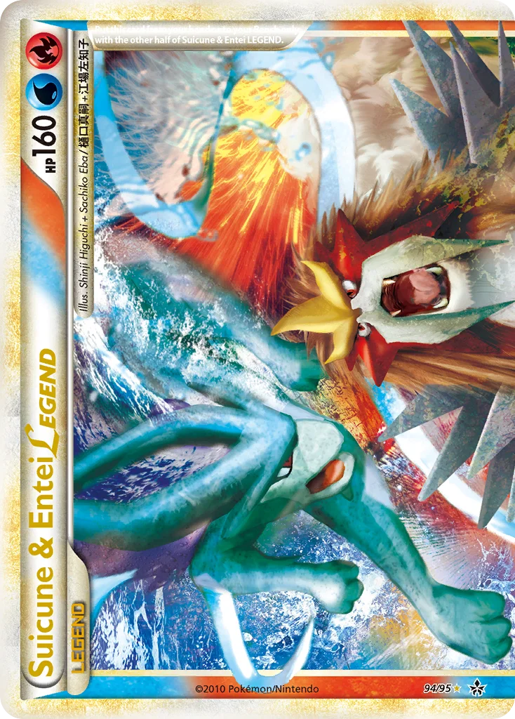 Suicune & Entei LEGEND Pokemon card