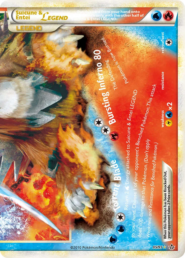 Suicune & Entei LEGEND Pokemon card