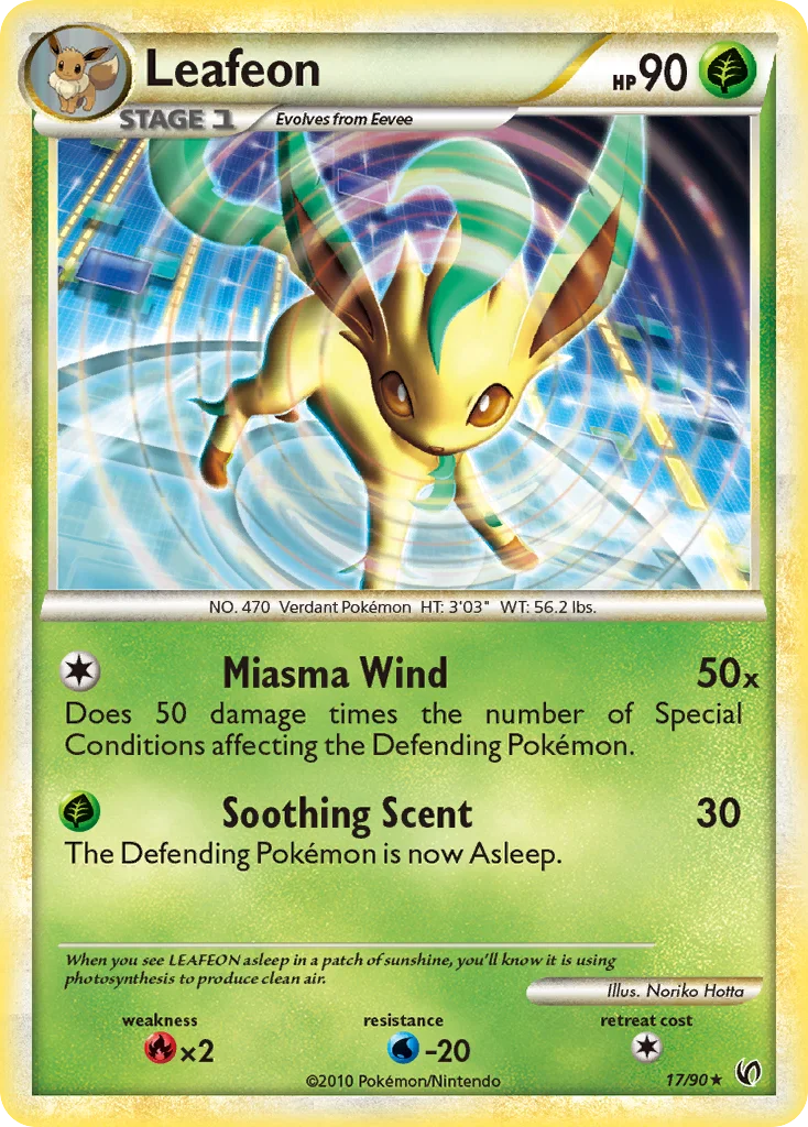 Leafeon Pokemon card