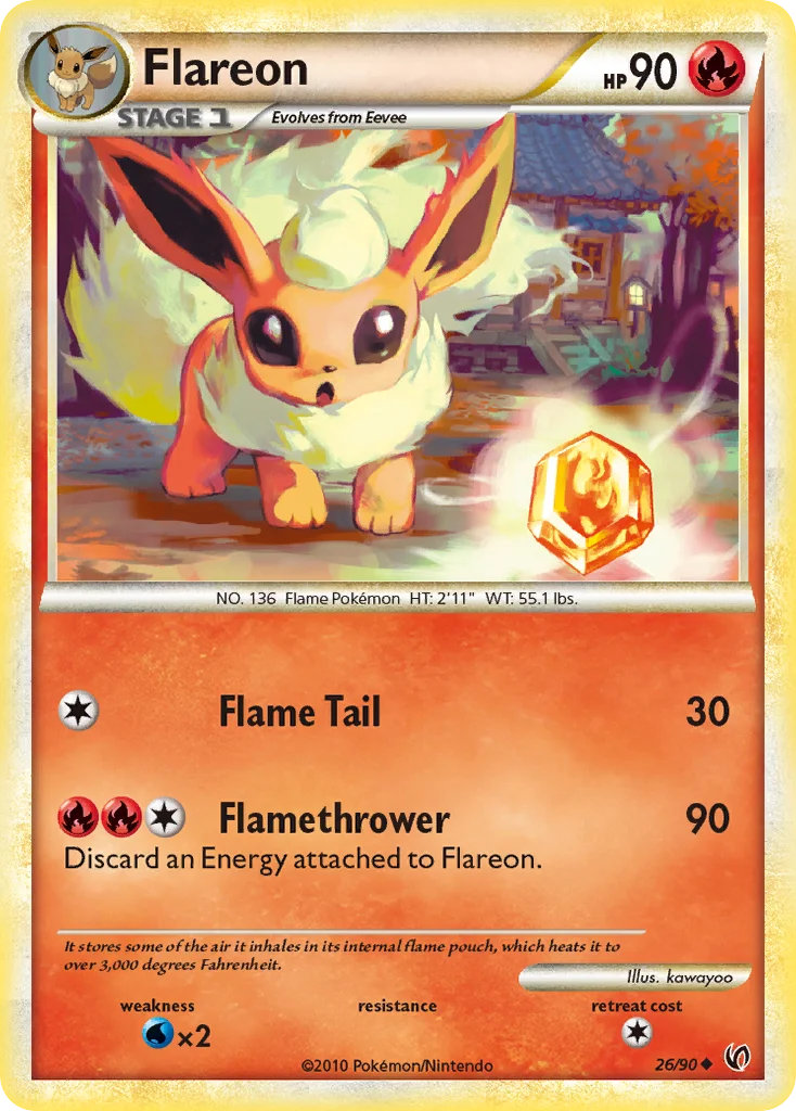 Flareon Pokemon card