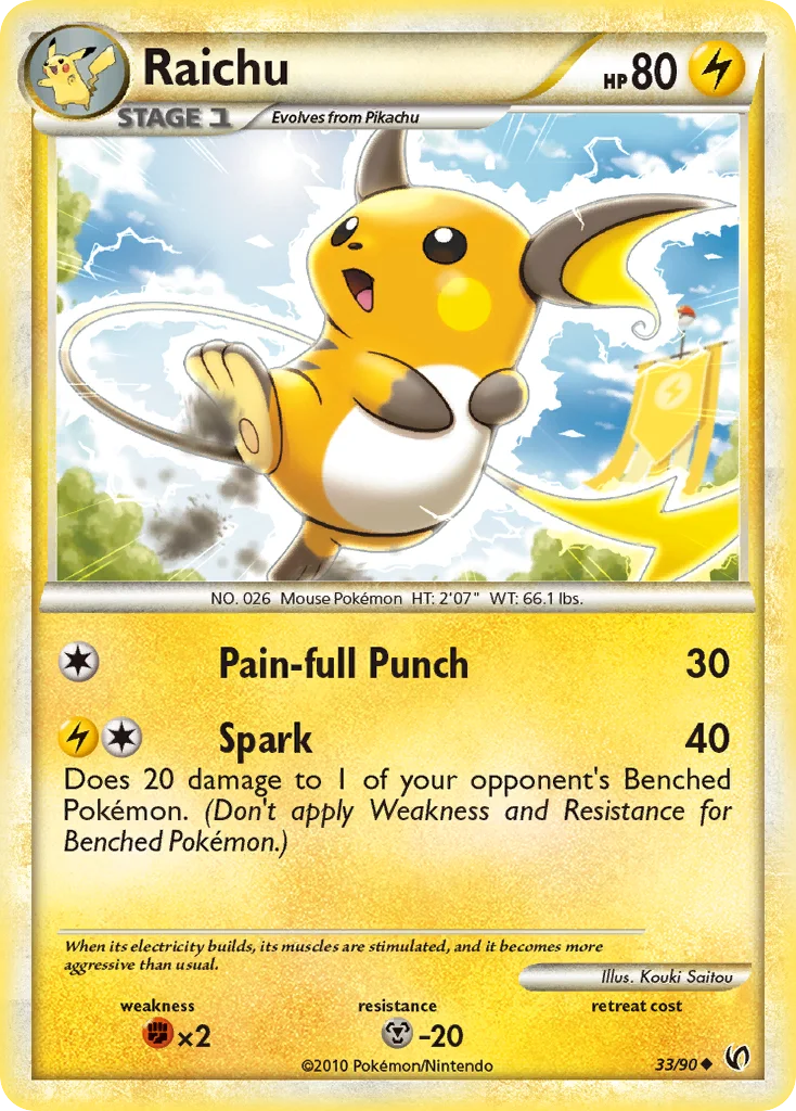 Raichu Pokemon card