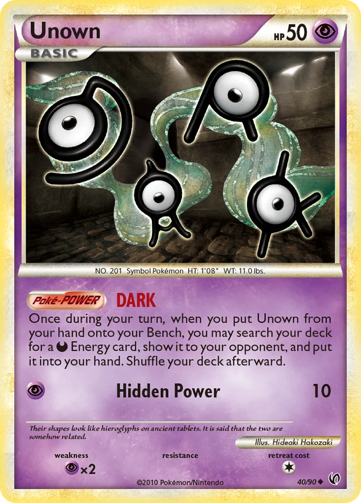 Unown Pokemon card