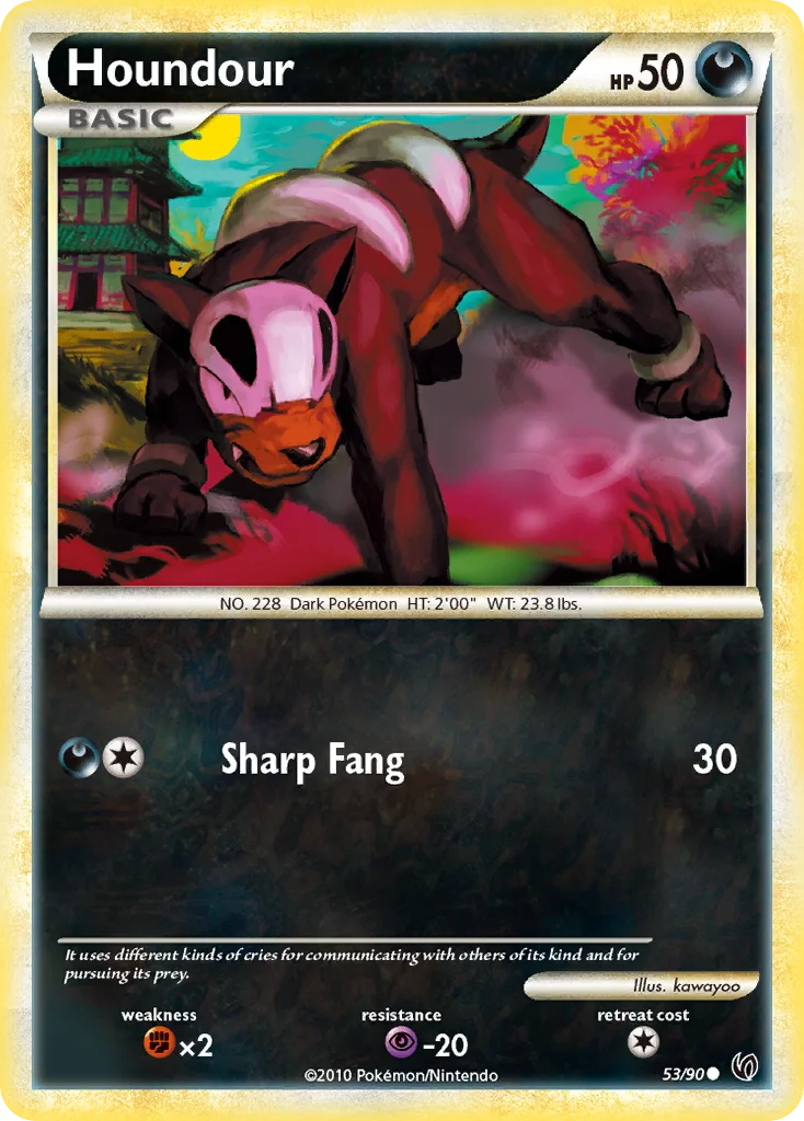 Houndour Pokemon card