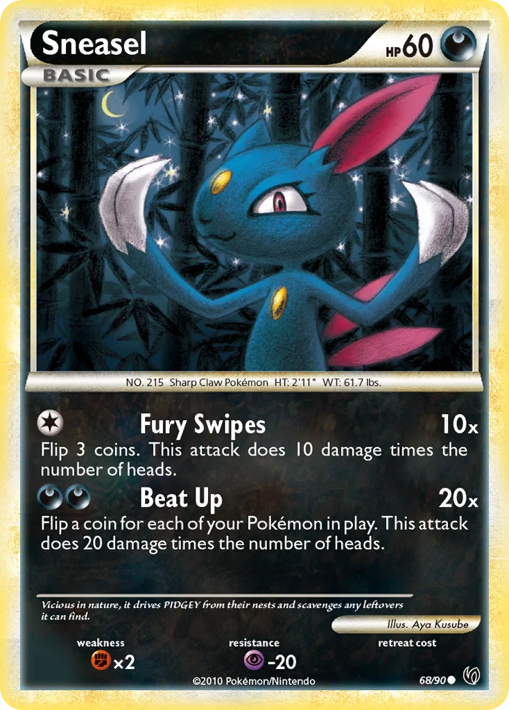 Sneasel Pokemon card