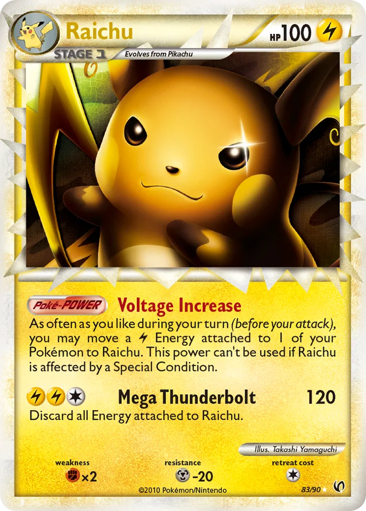 Raichu Pokemon card