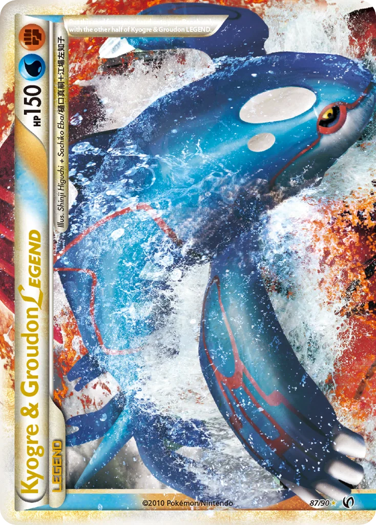 Kyogre & Groudon LEGEND Pokemon card