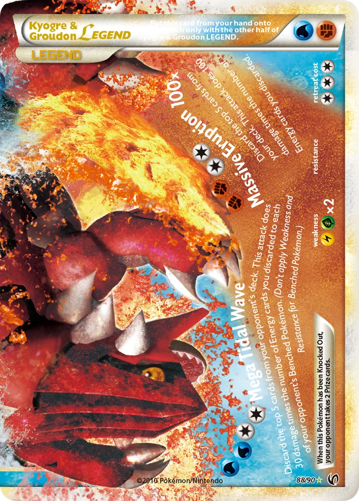 Kyogre & Groudon LEGEND Pokemon card