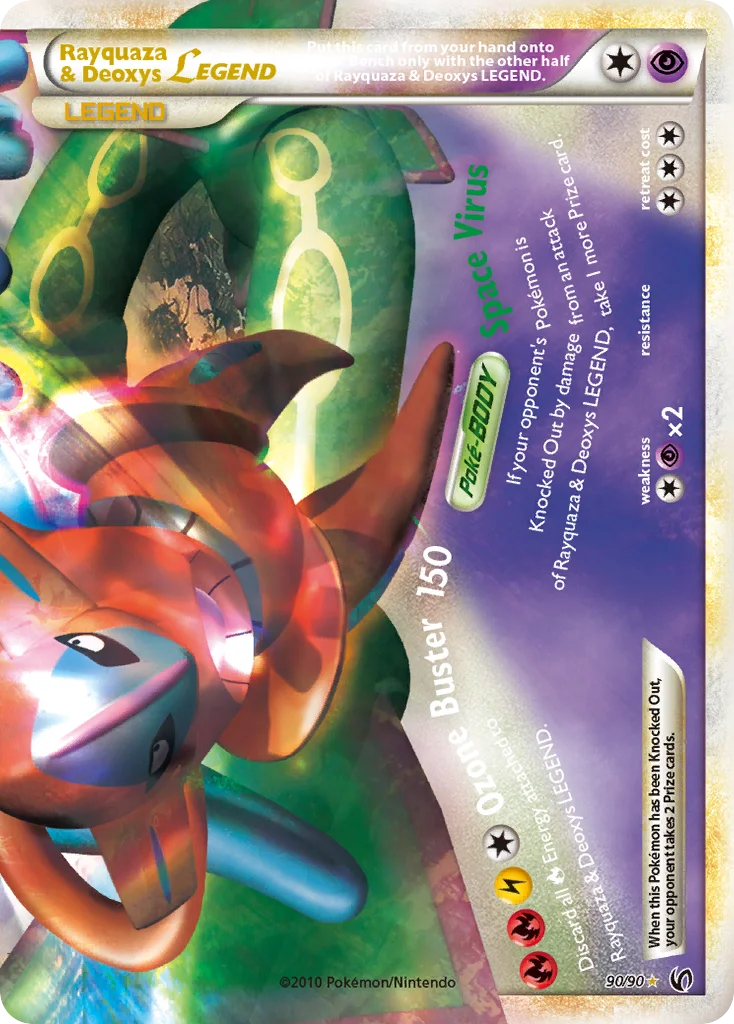 Rayquaza & Deoxys LEGEND Pokemon card