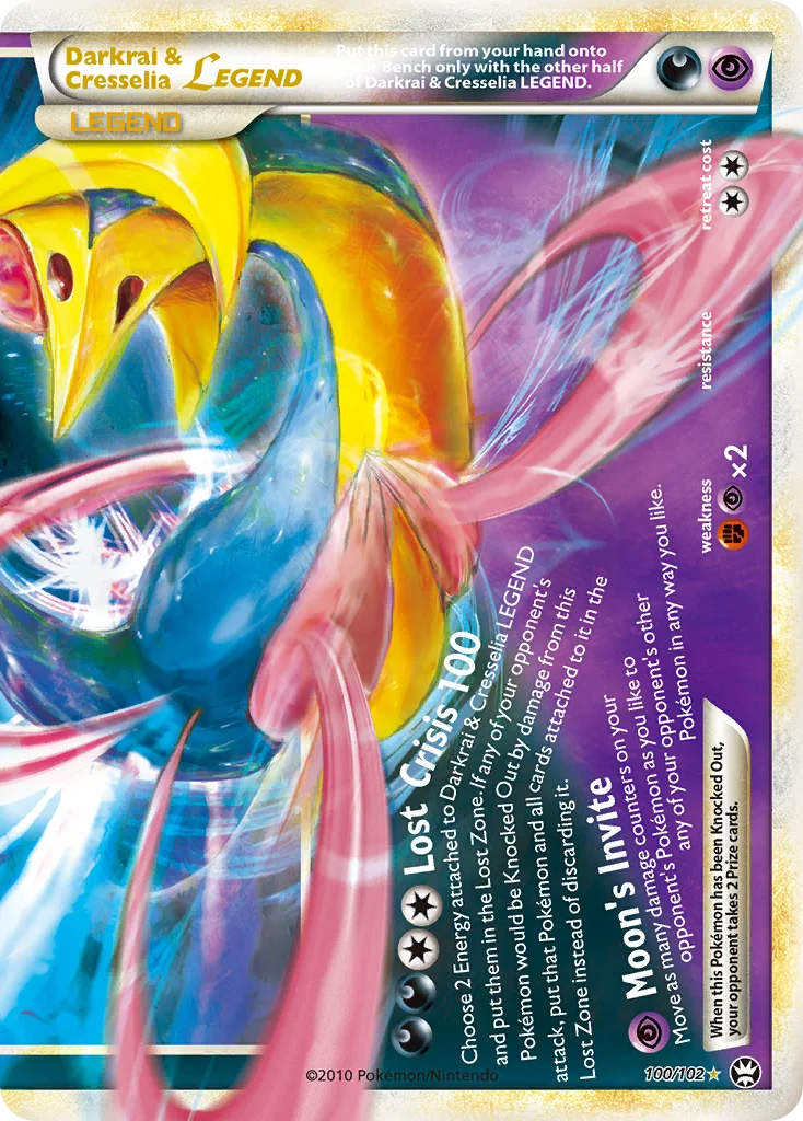 Darkrai & Cresselia LEGEND Pokemon card