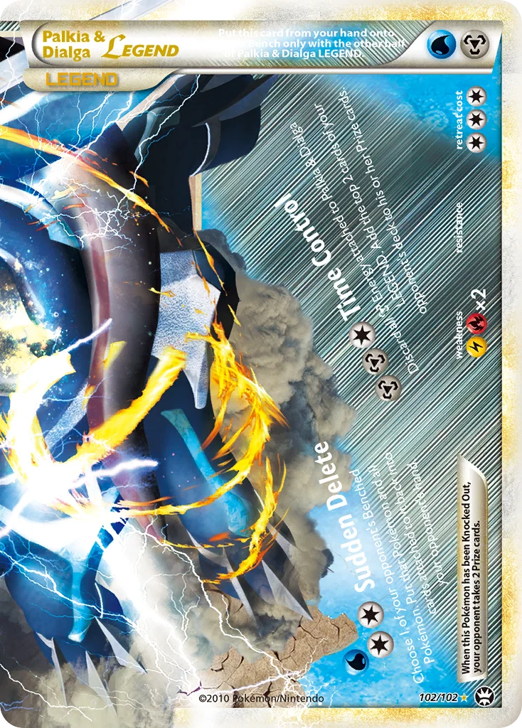 Palkia & Dialga LEGEND Pokemon card