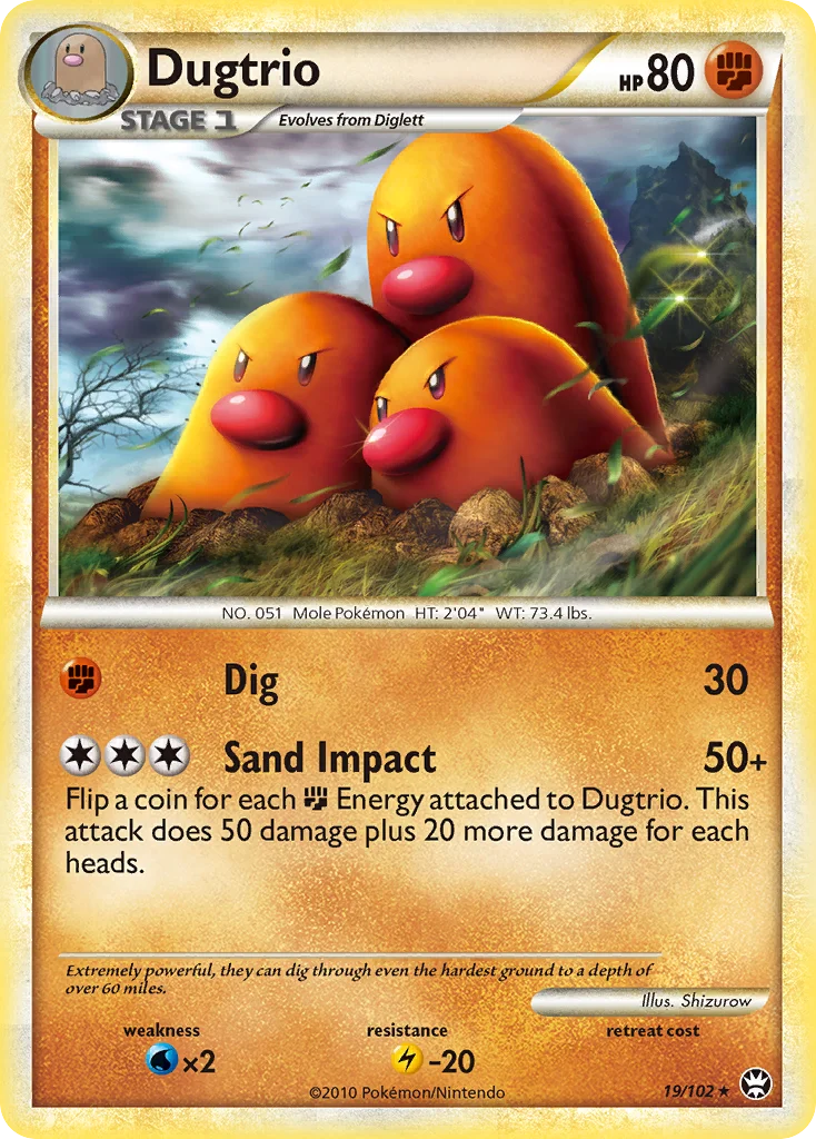 Dugtrio Pokemon card