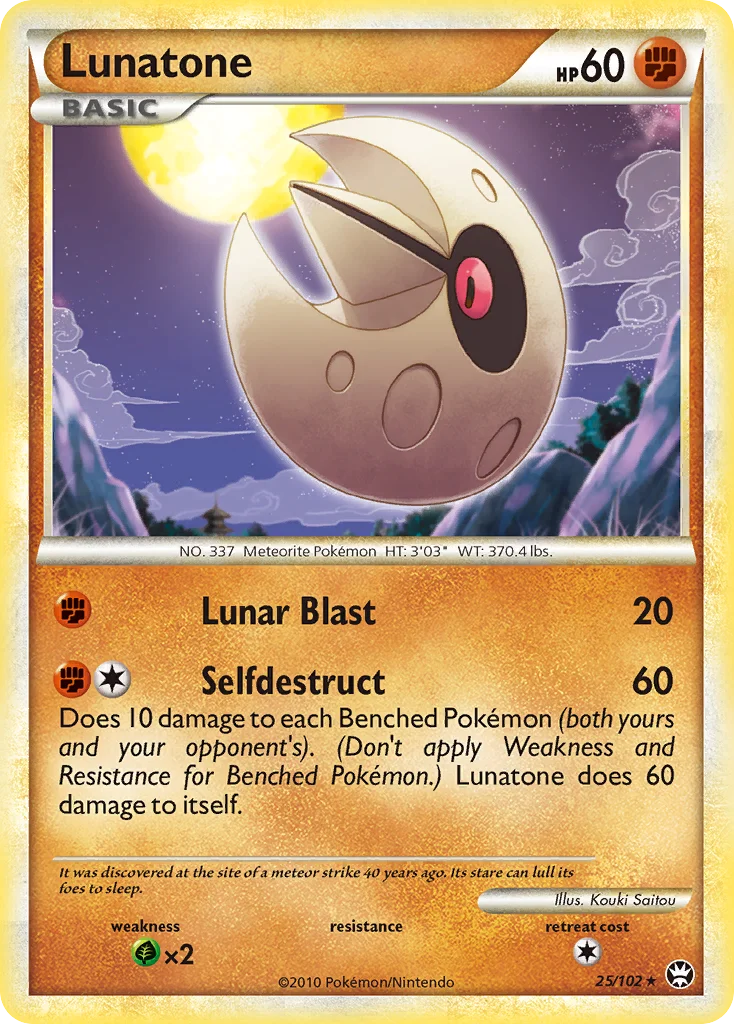 Lunatone Pokemon card