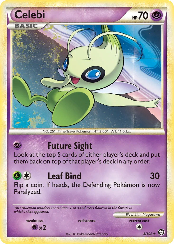 Celebi Pokemon card