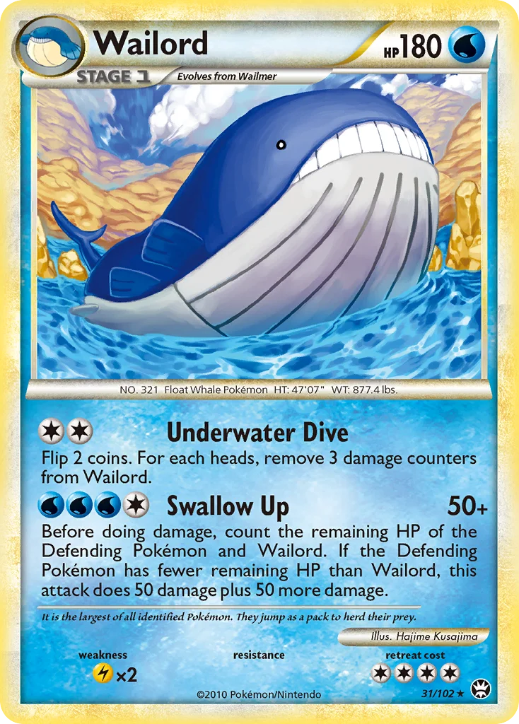 Wailord Pokemon card