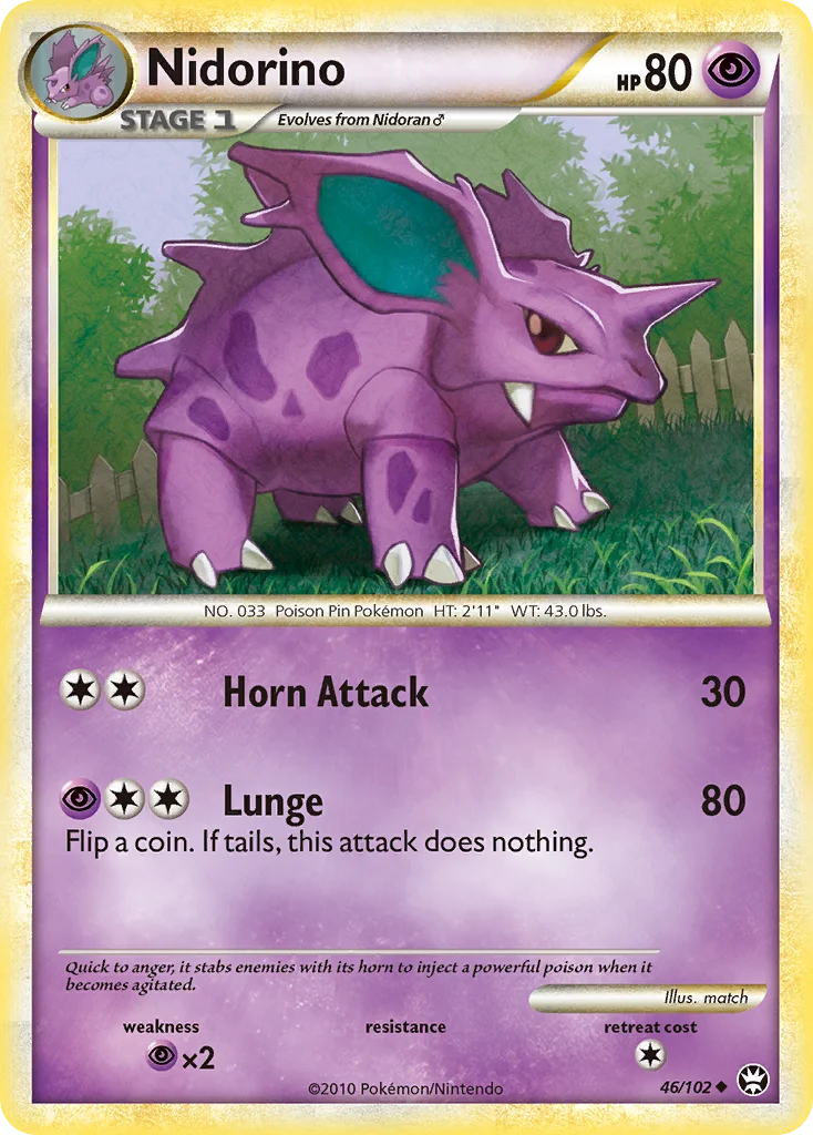 Nidorino Pokemon card