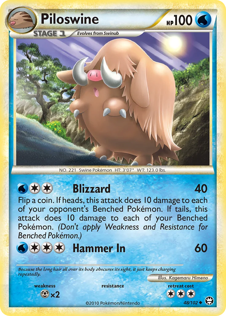 Piloswine Pokemon card