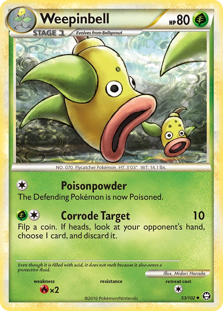 Weepinbell Pokemon card