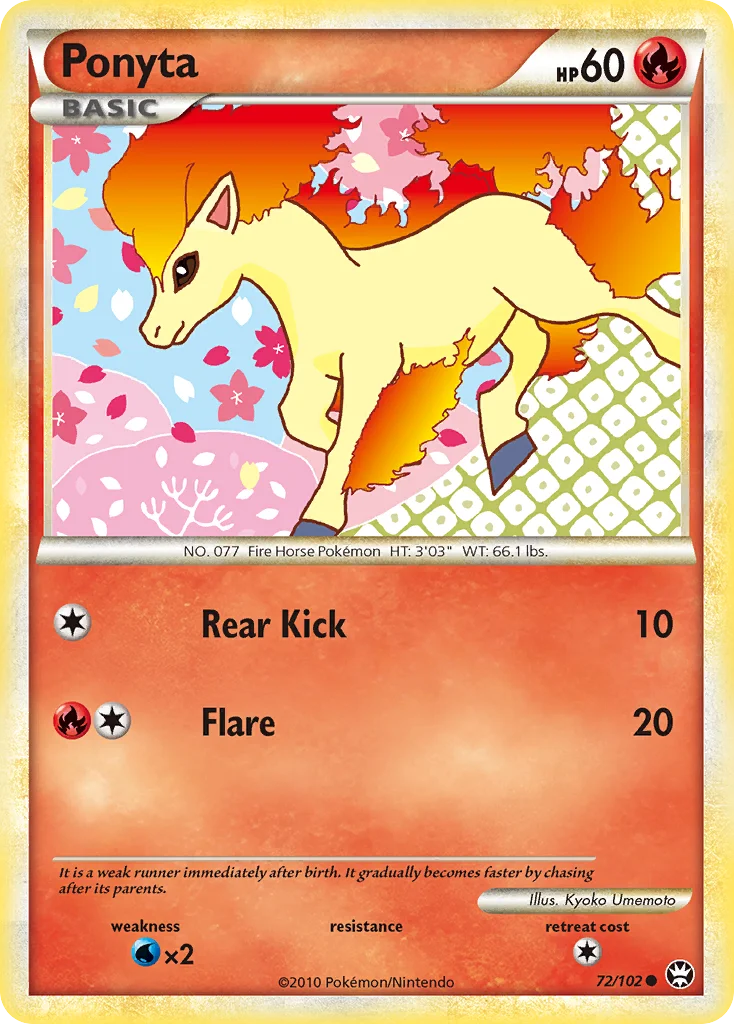 Ponyta Pokemon card