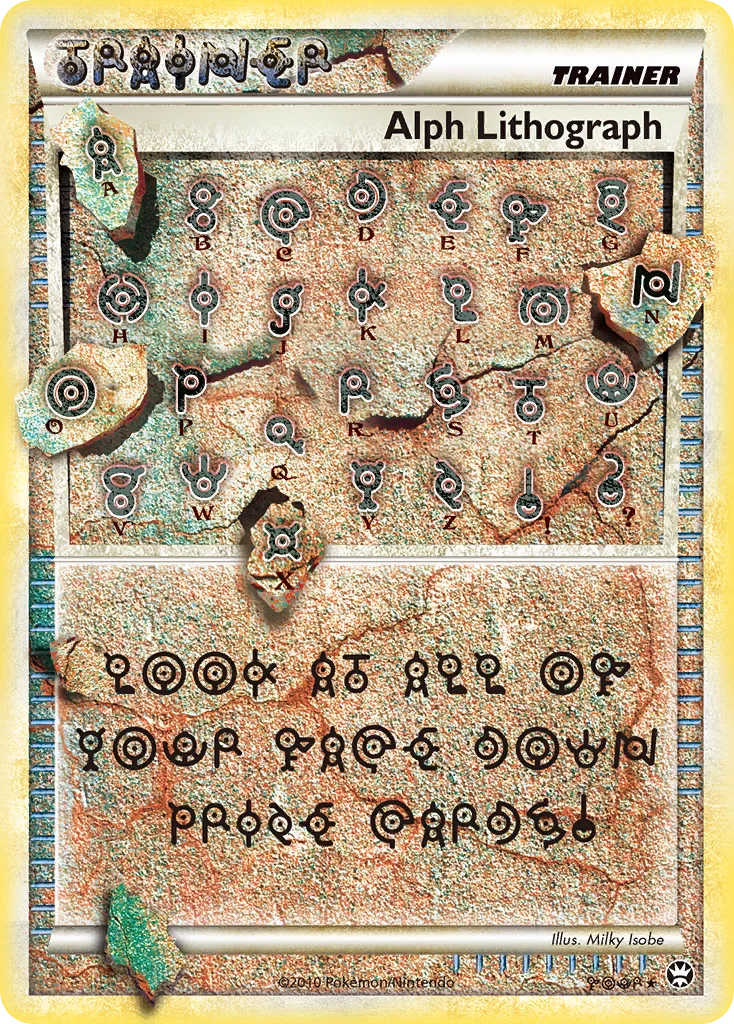 Alph Lithograph Pokemon card