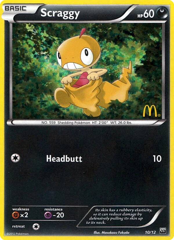 Scraggy Pokemon card