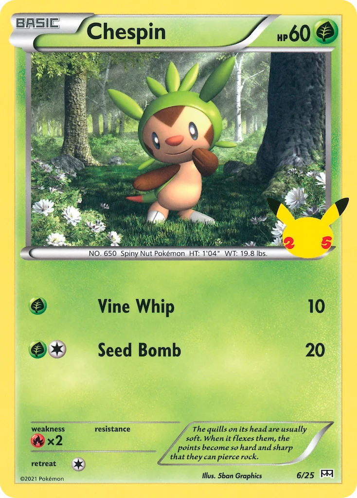 Chespin Pokemon card