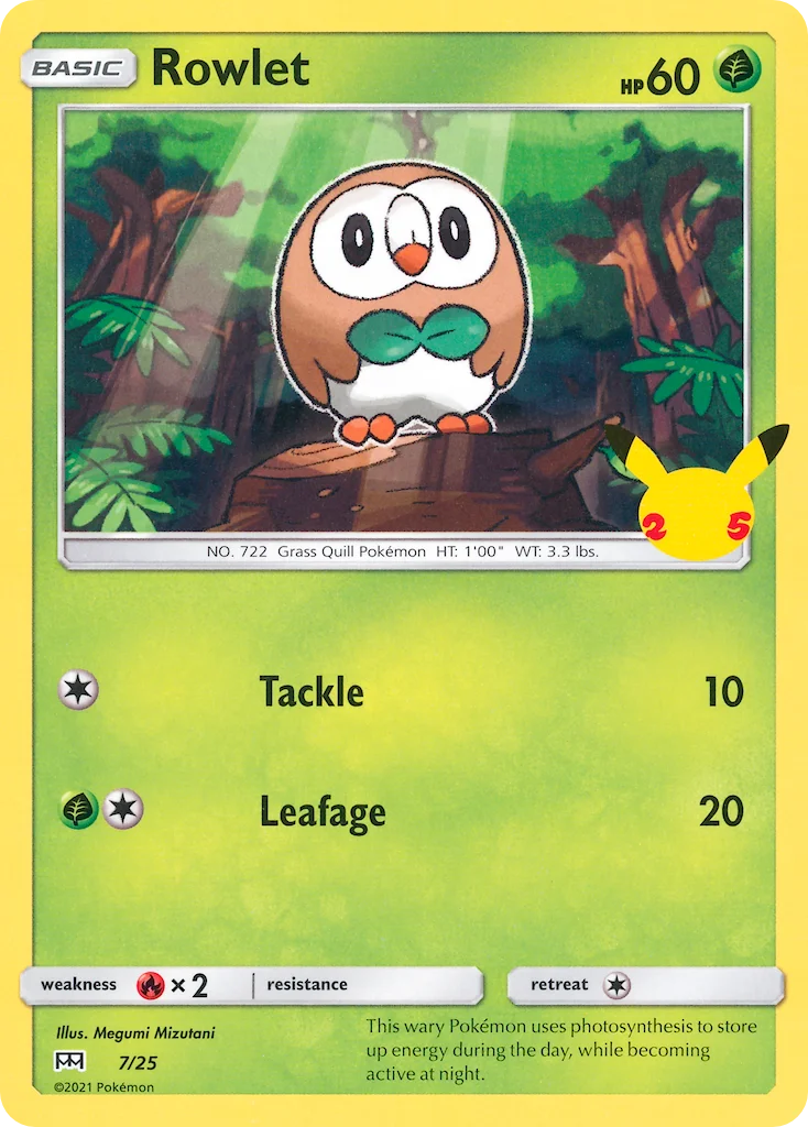 Rowlet Pokemon card