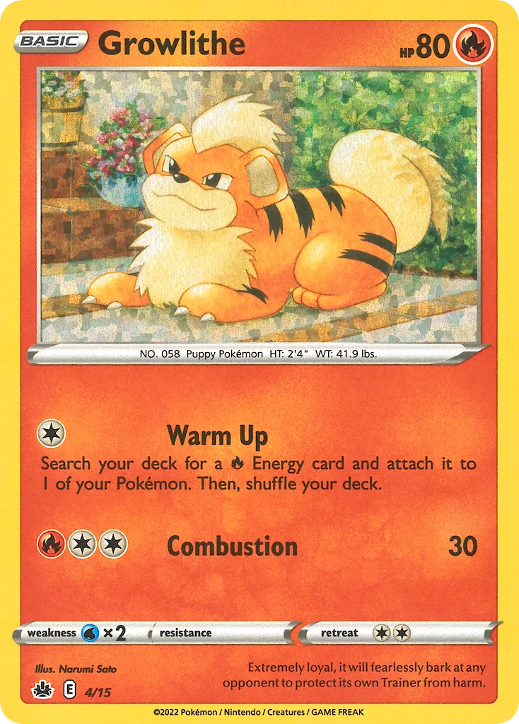 Growlithe Pokemon card