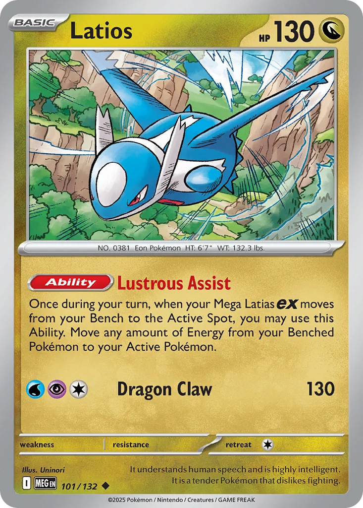 Latios Pokemon card