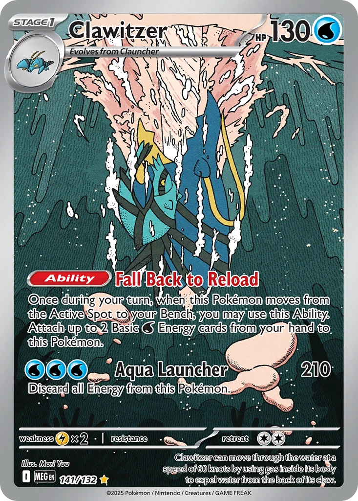 Clawitzer Pokemon card
