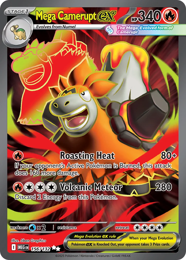 Mega Camerupt ex Pokemon card