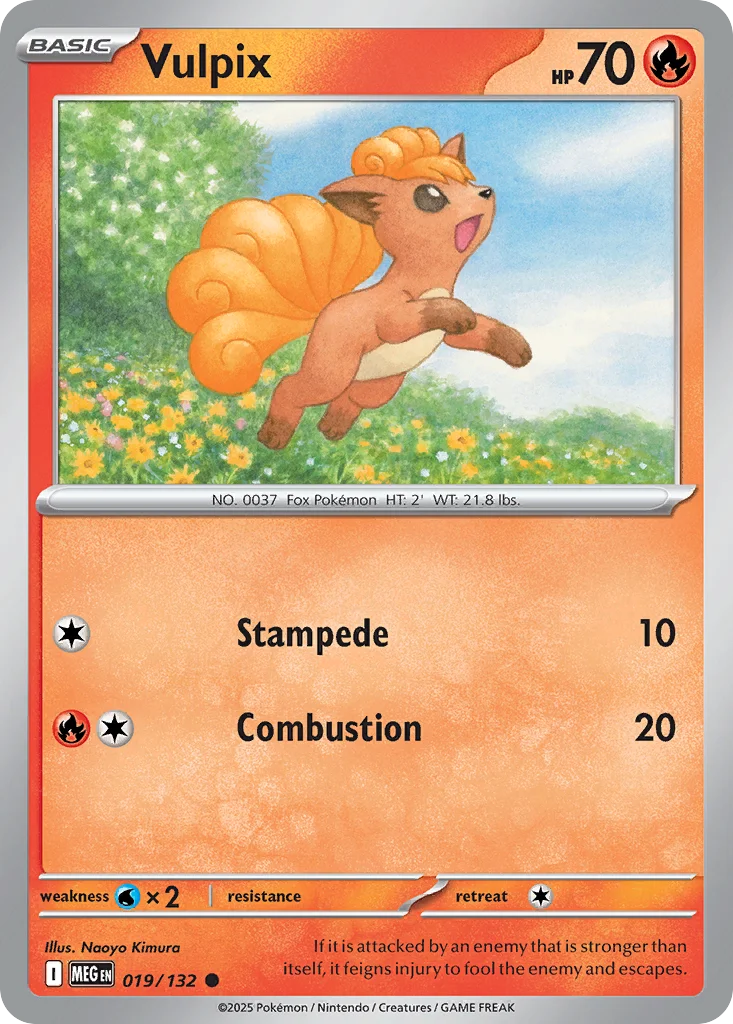 Vulpix Pokemon card