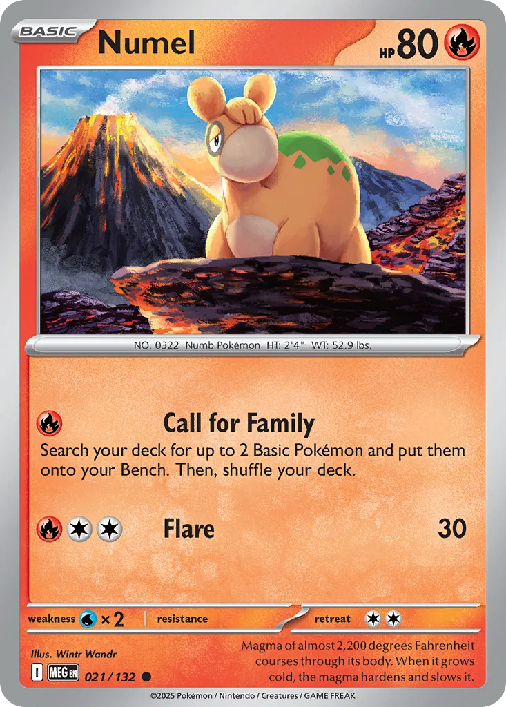 Numel Pokemon card