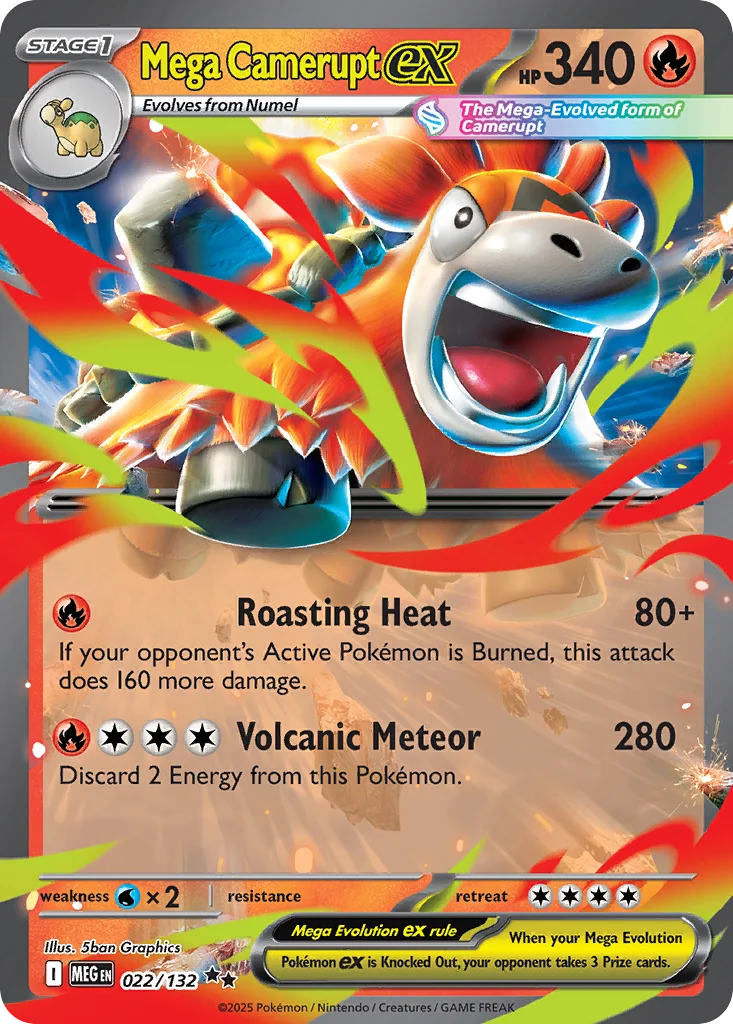 Mega Camerupt ex Pokemon card
