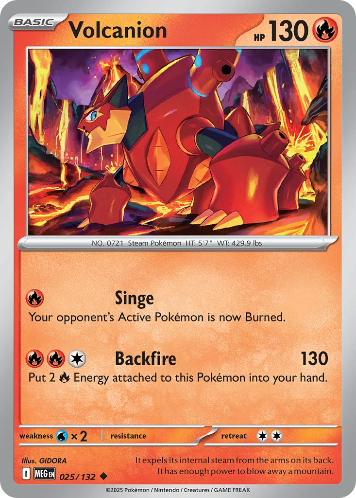 Volcanion Pokemon card