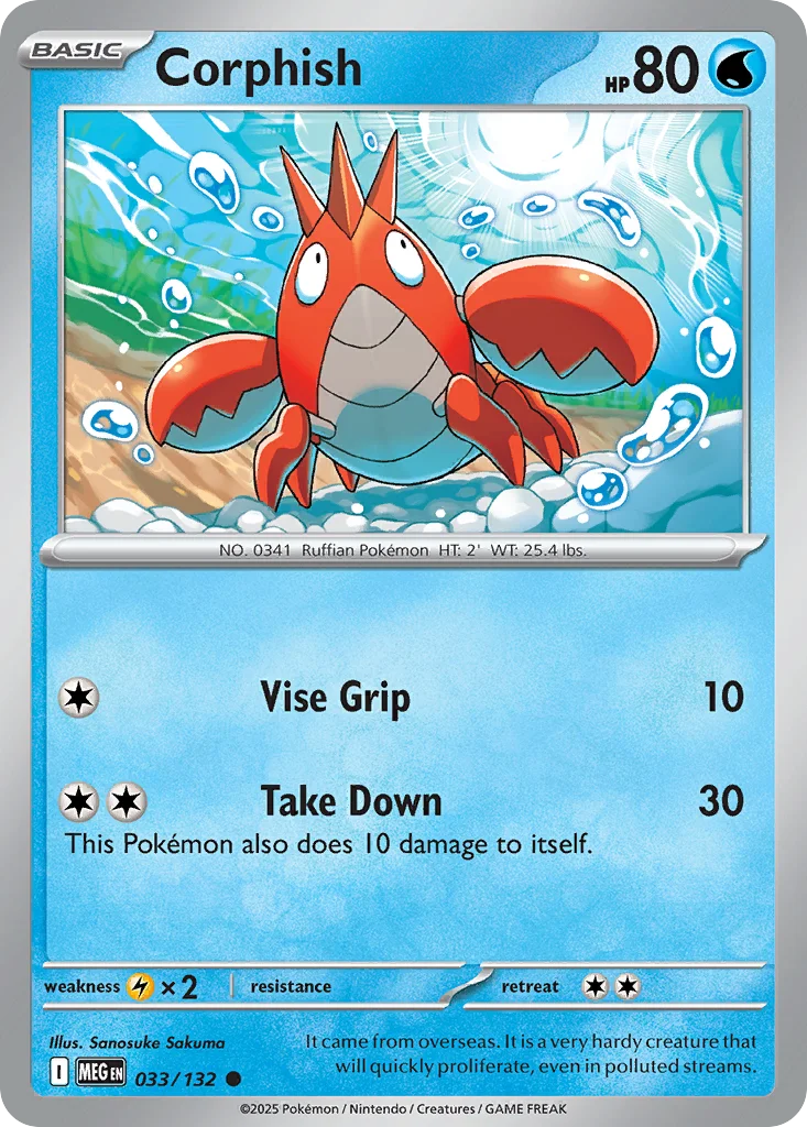Corphish Pokemon card