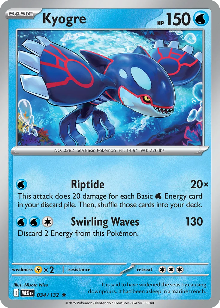 Kyogre Pokemon card