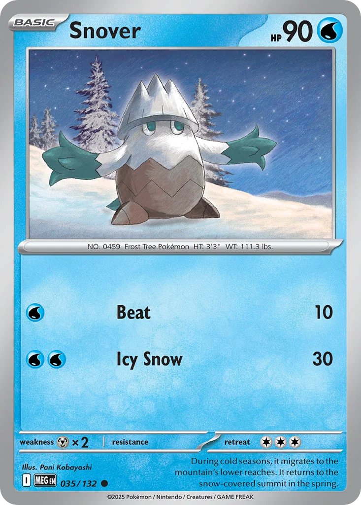 Snover Pokemon card