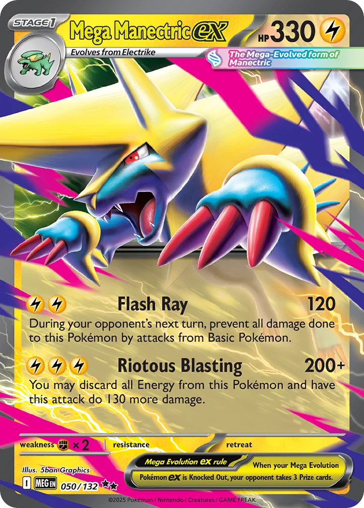 Mega Manectric ex Pokemon card